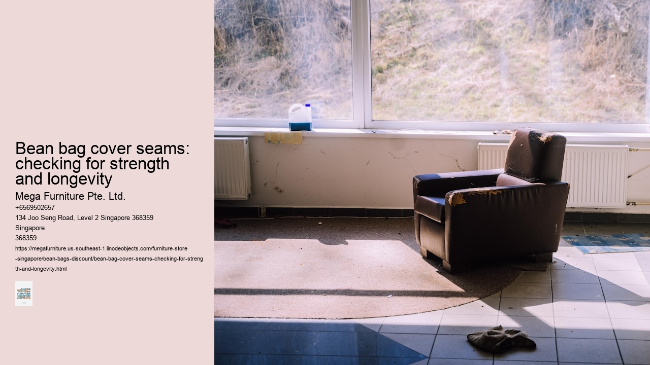 Bean bag cover seams: checking for strength and longevity