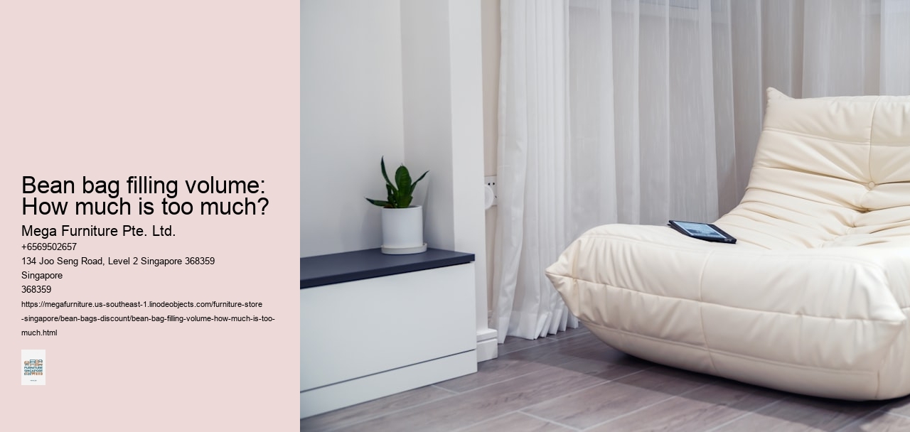 Bean bag filling volume: How much is too much?