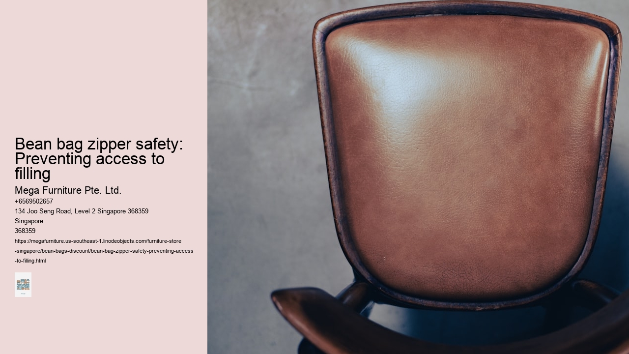Bean bag zipper safety: Preventing access to filling