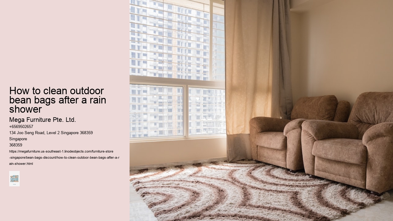 How to clean outdoor bean bags after a rain shower