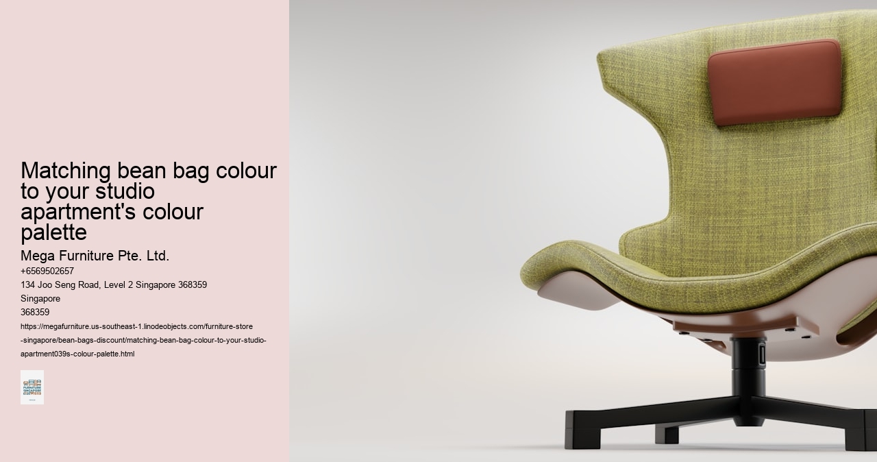 Matching bean bag colour to your studio apartment's colour palette