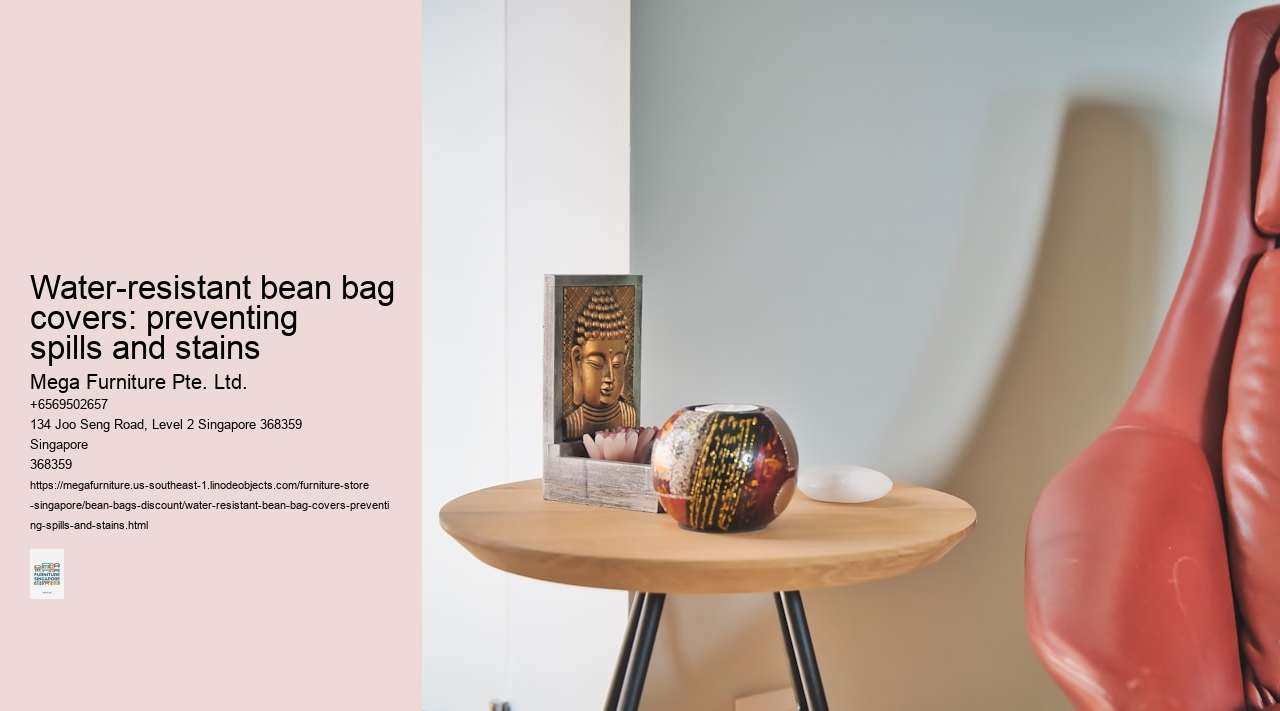 Water-resistant bean bag covers: preventing spills and stains