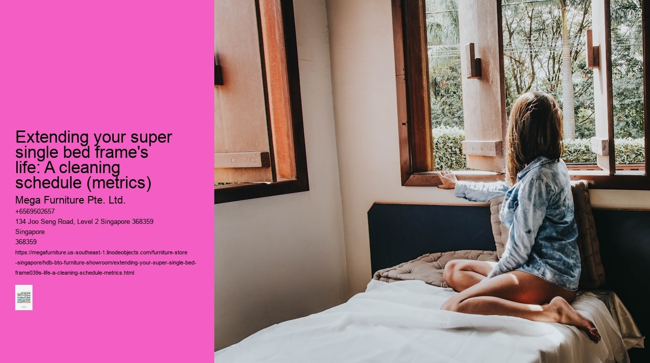 Extending your super single bed frame's life: A cleaning schedule (metrics)