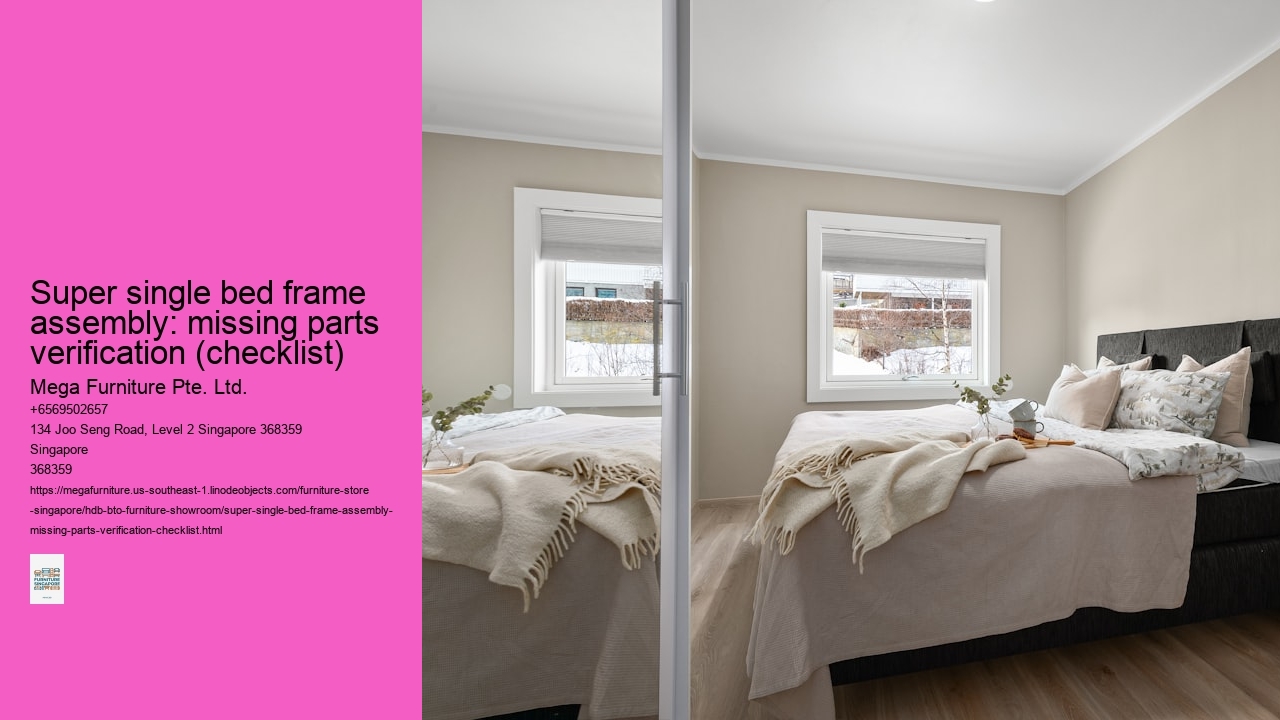 Super single bed frame assembly: missing parts verification (checklist)