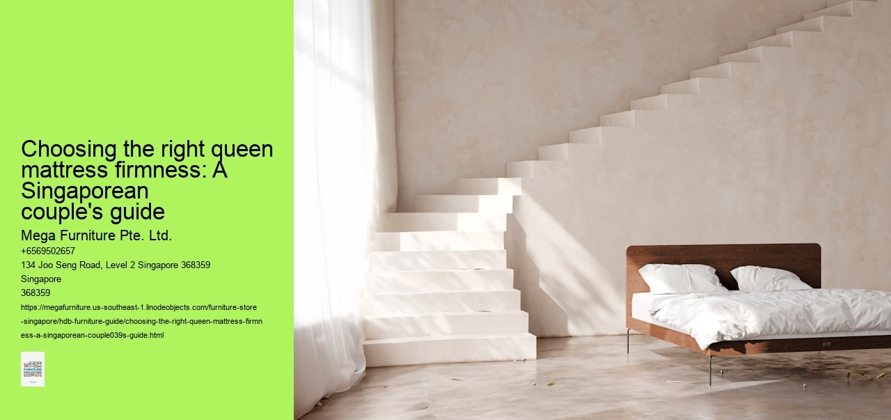 Choosing the right queen mattress firmness: A Singaporean couple's guide