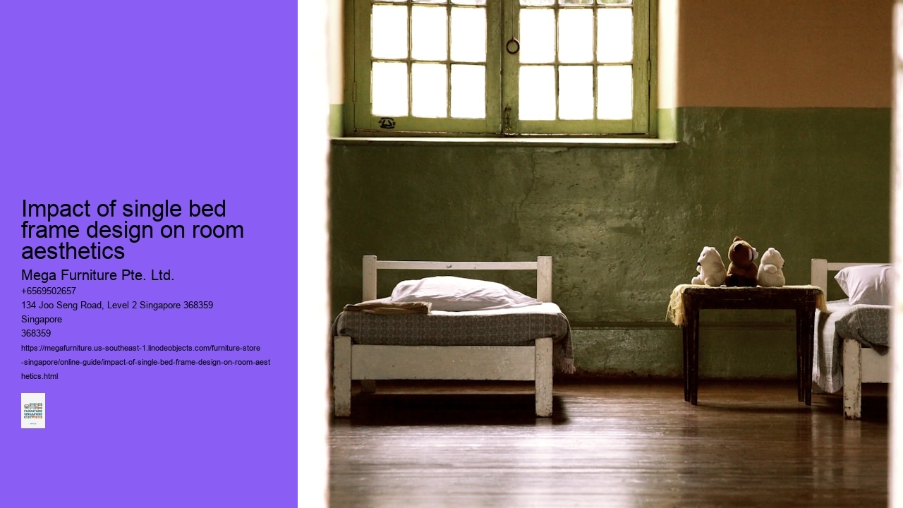 Impact of single bed frame design on room aesthetics