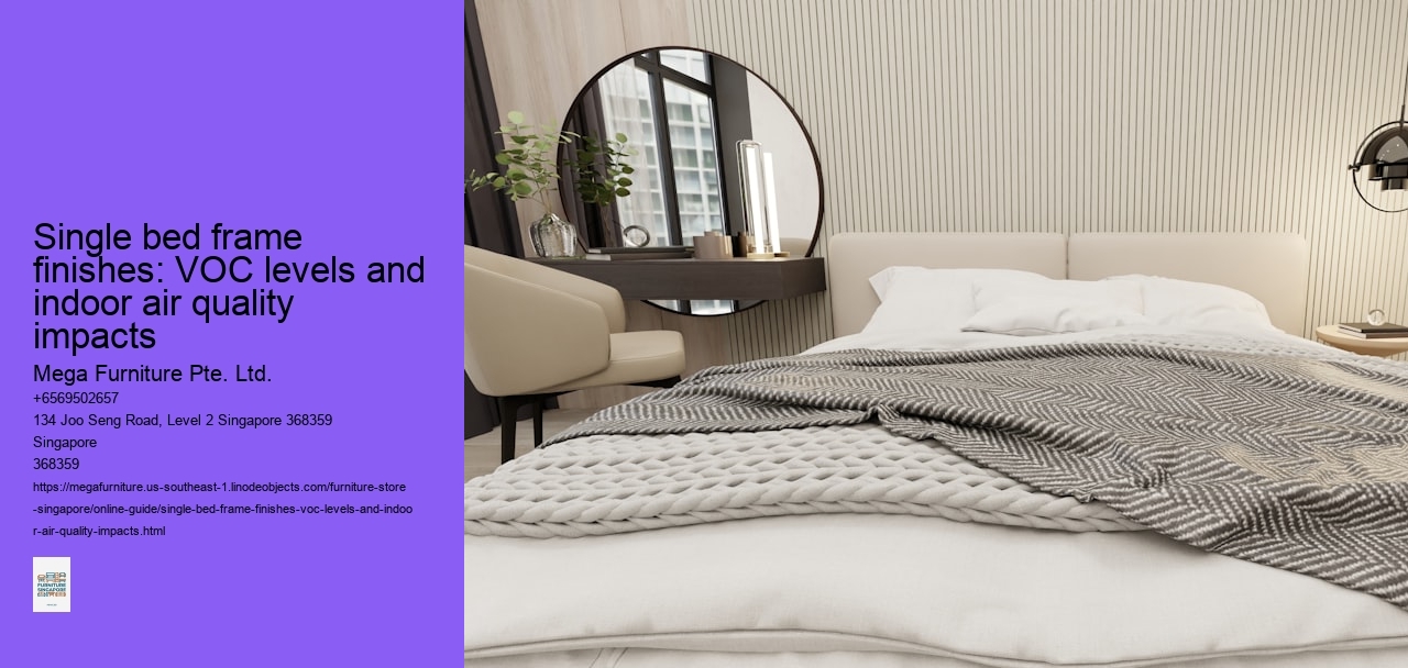 Single bed frame finishes: VOC levels and indoor air quality impacts