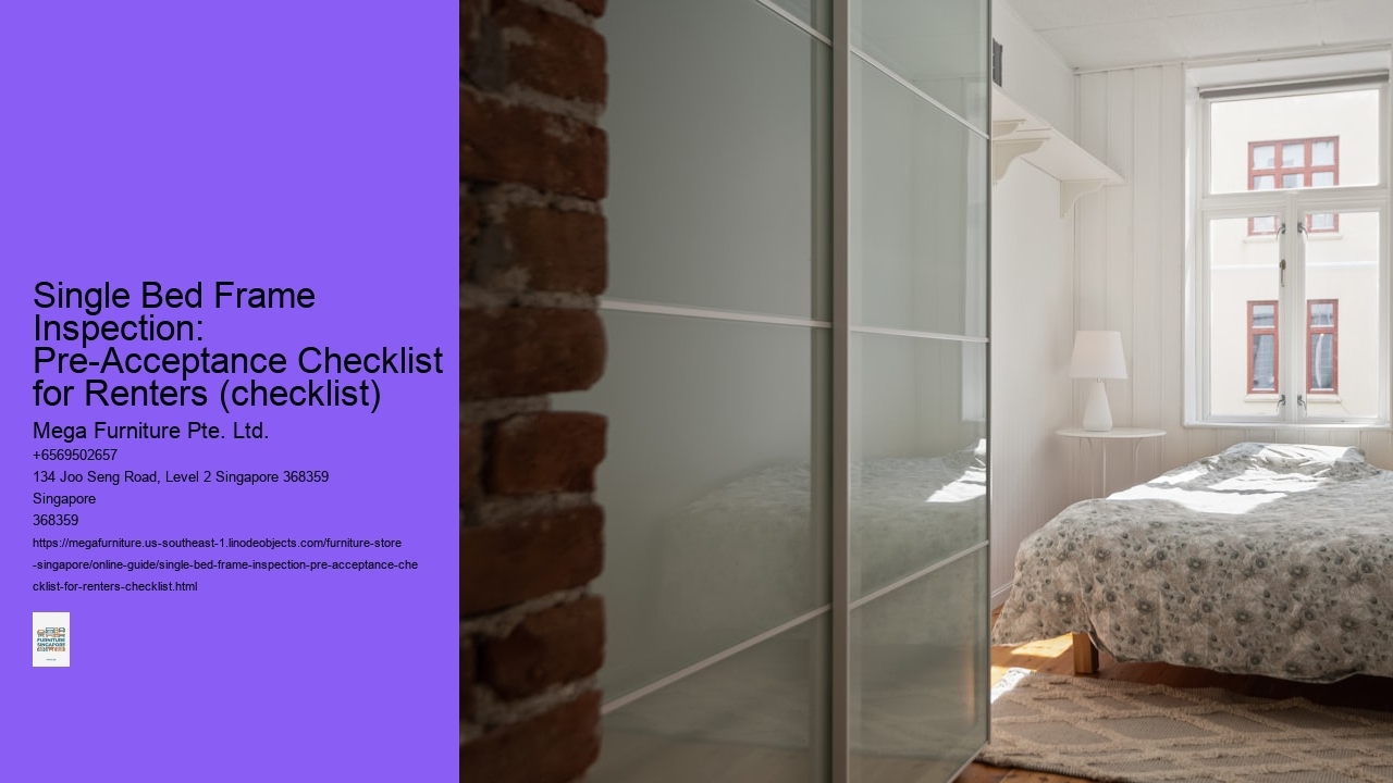 Single Bed Frame Inspection: Pre-Acceptance Checklist for Renters (checklist)